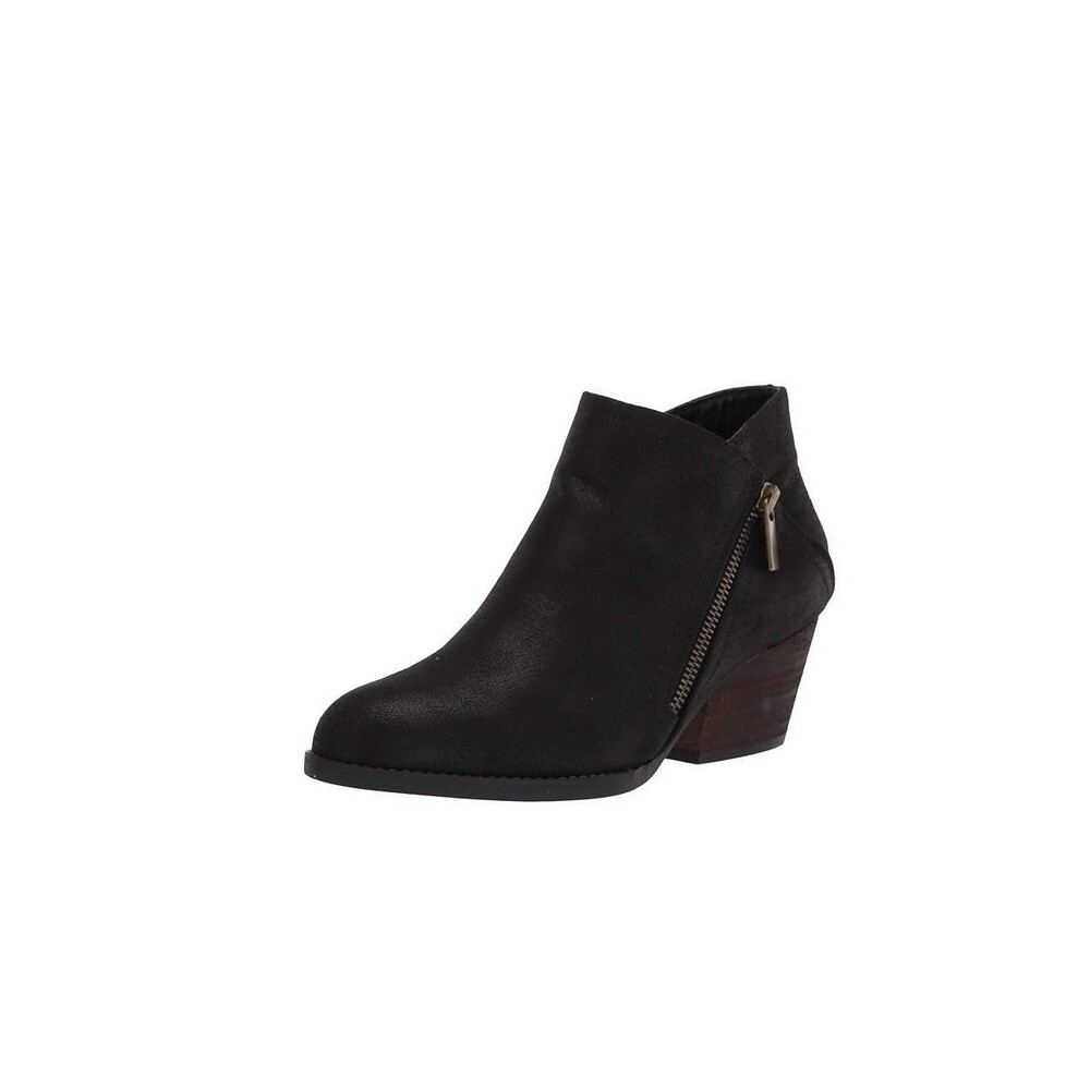 Bella Vita Black Ankle Booties with Side Zip